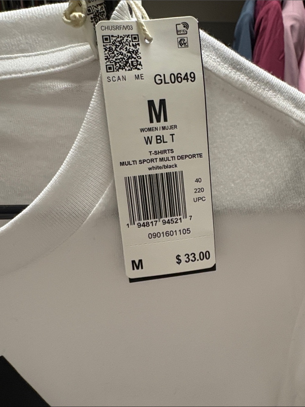 Women’s medium white adidas White T-Shirt with Black Logo - Picture 2 of 5